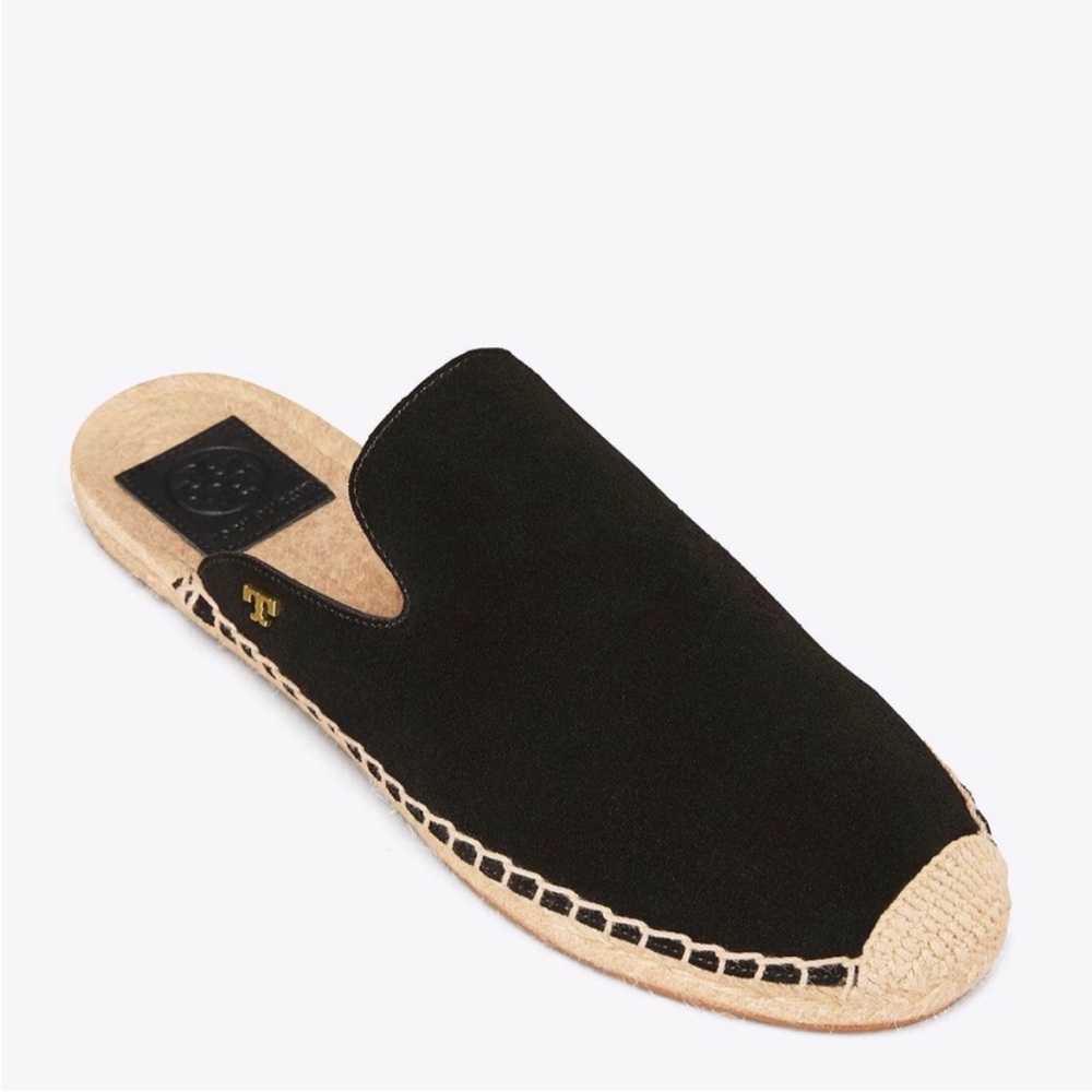 TORY BURCH-Max Espadrille Slide-Nat Suede / Black